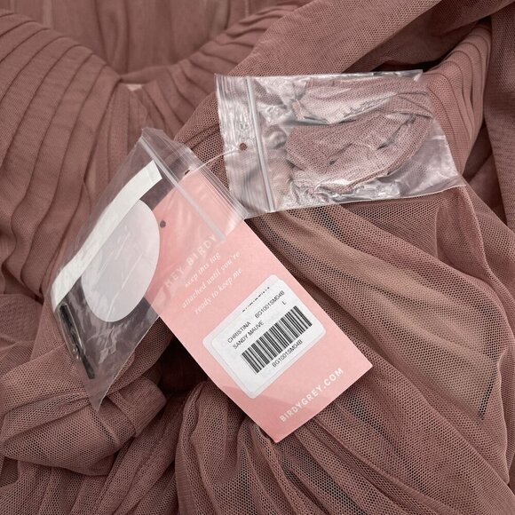 Birdy Grey Christina Convertible Tulle Maxi Formal Bridesmaid Dress Sunday Mauve - Picture 11 of 16